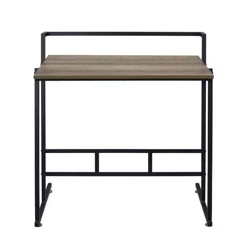 Small Office Desk - Ashwood Finish, Open Design, 34.6"H x 33.1"W x 23.6"D