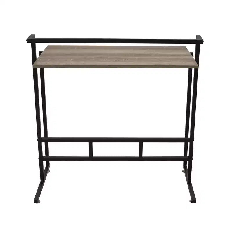 Small Office Desk - Ashwood Finish, Open Design, 34.6"H x 33.1"W x 23.6"D