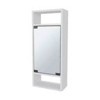 Armoire à pharmacie murale avec porte miroir et étagères ouvertes - Blanche, 72 cm H
