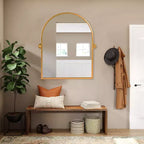 Miroir rectangulaire pleine longueur, miroir sur pied 71x31 avec support, miroir pleine longueur à cadre en alliage d'aluminium noir pour chambre à coucher et salon, noir