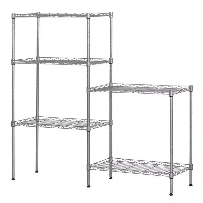 5-Layer Wire Shelving Unit - Metal Mesh Storage Rack, 551 lbs Total Capacity