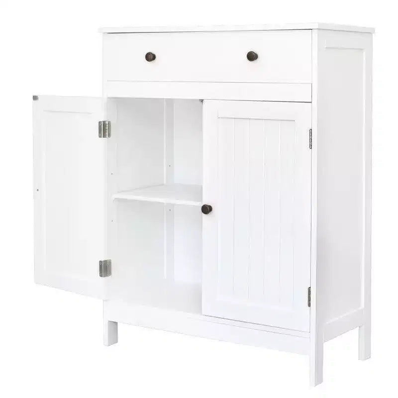 Freestanding Bathroom Storage Cabinet - Waterproof MDF, Multi-Shelf Floor Stand