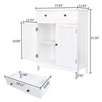 Meuble de Rangement Salle de Bain sur Pied - MDF Étanche, Étagère sur Pied Multi-Niveaux