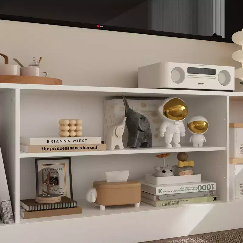Large Wraparound TV Entertainment Center - Aesthetic & Practical Living Room Cabinet