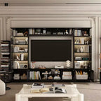 Famapy Large Entertainment Center All - Encompassing TV Entertainment Center: Aesthetic & Practical Living Room Essential