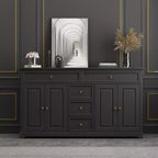 Commode horizontale à 5 tiroirs - Meuble de rangement multifonctionnel pour salon et chambre