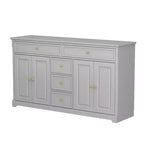 Commode horizontale à 5 tiroirs - Meuble de rangement multifonctionnel pour salon et chambre