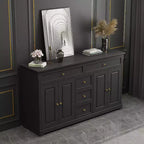 Commode horizontale à 5 tiroirs - Meuble de rangement multifonctionnel pour salon et chambre