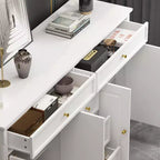 Commode horizontale à 5 tiroirs - Meuble de rangement multifonctionnel pour salon et chambre