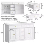 Commode horizontale à 5 tiroirs - Meuble de rangement multifonctionnel pour salon et chambre