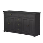 Commode horizontale à 5 tiroirs - Meuble de rangement multifonctionnel pour salon et chambre