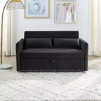MAYEERTY Sleeper Sofa Bed with USB, 3-in-1 Adjustable Pull-Out Bed & Side Pocket (Velvet)