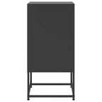 Table de Chevet Industrielle en Acier avec Étagère Réglable - Noir, 39,1x36,1x78 cm