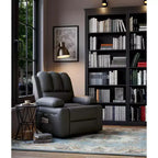 Fauteuil de massage inclinable pour adultes, basculeur pivotant avec chauffage, cuir PU, télécommande, porte-gobelets, poche latérale, large fauteuil inclinable pour salon, chambre à coucher