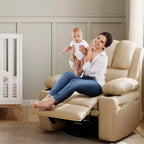 Fauteuil de massage inclinable pour adultes, basculeur pivotant avec chauffage, cuir PU, télécommande, porte-gobelets, poche latérale, large fauteuil inclinable pour salon, chambre à coucher