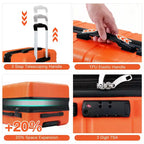 Valise cabine rigide extensible de 24 pouces avec roues pivotantes, valise cabine rigide avec serrure TSA, valise rigide légère