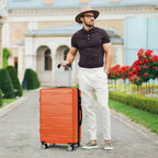 Valise cabine rigide extensible de 24 pouces avec roues pivotantes, valise cabine rigide avec serrure TSA, valise rigide légère