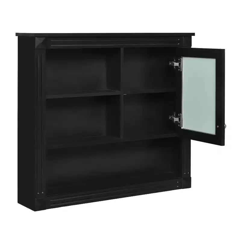 32"W x 28"H Wall Mirror Medicine Cabinet - MDF, 5 Removable Shelves, Soft-Close Hinges
