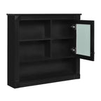 Armoire de toilette murale 32"L x 28"H - MDF, 5 étagères amovibles, charnières à fermeture douce