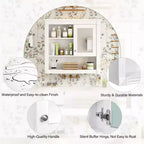 Armoire de toilette murale 32"L x 28"H - MDF, 5 étagères amovibles, charnières à fermeture douce