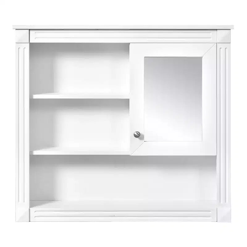 32"W x 28"H Wall Mirror Medicine Cabinet - MDF, 5 Removable Shelves, Soft-Close Hinges