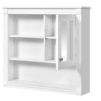 Armoire de toilette murale 32"L x 28"H - MDF, 5 étagères amovibles, charnières à fermeture douce