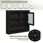 Armoire de toilette murale 32"L x 28"H - MDF, 5 étagères amovibles, charnières à fermeture douce