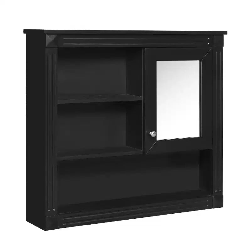 32"W x 28"H Wall Mirror Medicine Cabinet - MDF, 5 Removable Shelves, Soft-Close Hinges