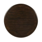 Table d'appoint ronde rétro avec piètement en X - Placage bois, diamètre 56 cm, Espresso
