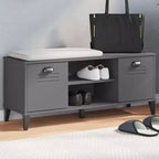 Banc à chaussures en pin massif avec étagère de rangement - Meuble d'entrée organisateur