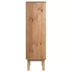 Meuble à chaussures en pin massif - Moyen, Marron, 35 cm (P) x 55 cm (L) x 120 cm (H)