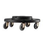 VEVOR Trash Can Dolly, Fit 20, 32, 44, 55 Gallon Containers, Round Trash Can Roller Base with 4 Lockable Wheels, 500lbs Weight Capacity, Black