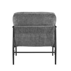 Fauteuil d'appoint moderne 27,56" avec coussins moelleux, structure métallique et accoudoirs en bois