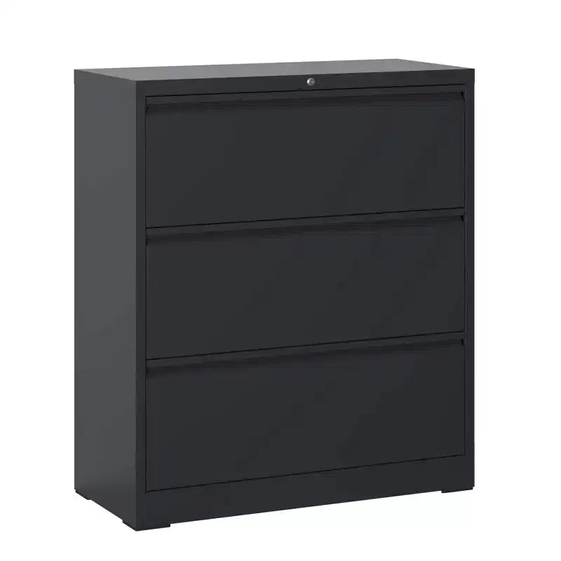 40" Lockable Lateral File Cabinet - Heavy-Duty Metal, Silent Full-Extension Slides, Anti-Tilt