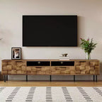 MAYEERTY Mid Century TV Stand with 2 Drawers, Media Console Table for TVs up to 85, Entertainment Center with STorage for Living Room