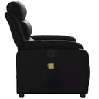 Fauteuil inclinable de massage réglable - Similicuir noir, dossier inclinable manuel