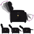 Fauteuil inclinable de massage réglable - Similicuir noir, dossier inclinable manuel