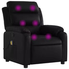 Fauteuil inclinable de massage réglable - Similicuir noir, dossier inclinable manuel