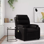 Fauteuil inclinable de massage réglable - Similicuir noir, dossier inclinable manuel