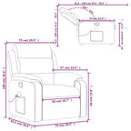 Fauteuil inclinable de massage réglable - Similicuir noir, dossier inclinable manuel