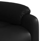 Fauteuil inclinable de massage réglable - Similicuir noir, dossier inclinable manuel
