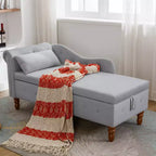 Fauteuil inclinable moderne avec accoudoirs cloutés, causeuse en velours capitonné avec rangement et oreiller pour salon