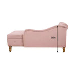Fauteuil inclinable moderne avec accoudoirs cloutés, causeuse en velours capitonné avec rangement et oreiller pour salon