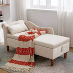 Fauteuil inclinable moderne avec accoudoirs cloutés, causeuse en velours capitonné avec rangement et oreiller pour salon