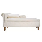 Modern Storage Sofa Recliner With Nailhead Trim, Button Tufted Upholstered Velvet Lounge Chair With Storage And Pillow For Living Room