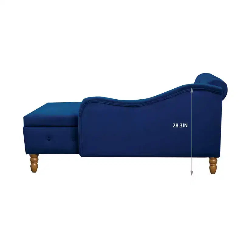 Modern Storage Sofa Recliner With Nailhead Trim, Button Tufted Upholstered Velvet Lounge Chair With Storage And Pillow For Living Room