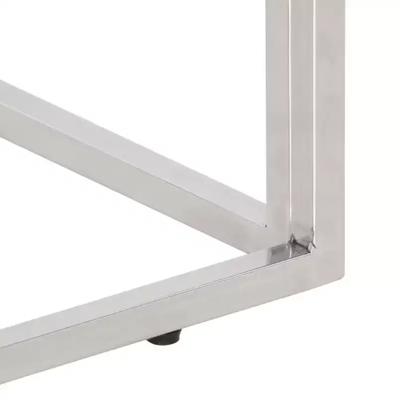 Modern Console Table - Stainless Steel Frame with Tempered Glass or Wood Top, Hallway & Living Room