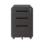 Meuble de classement mobile de 58 cm avec serrure – Tout acier, anti-basculement, roulettes verrouillables, pour documents A4/Lettre (Noir)