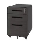 Meuble de classement mobile de 58 cm avec serrure – Tout acier, anti-basculement, roulettes verrouillables, pour documents A4/Lettre (Noir)