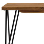 Banc industriel rustique en bois de manguier avec pieds en épingle à cheveux - Finition naturelle